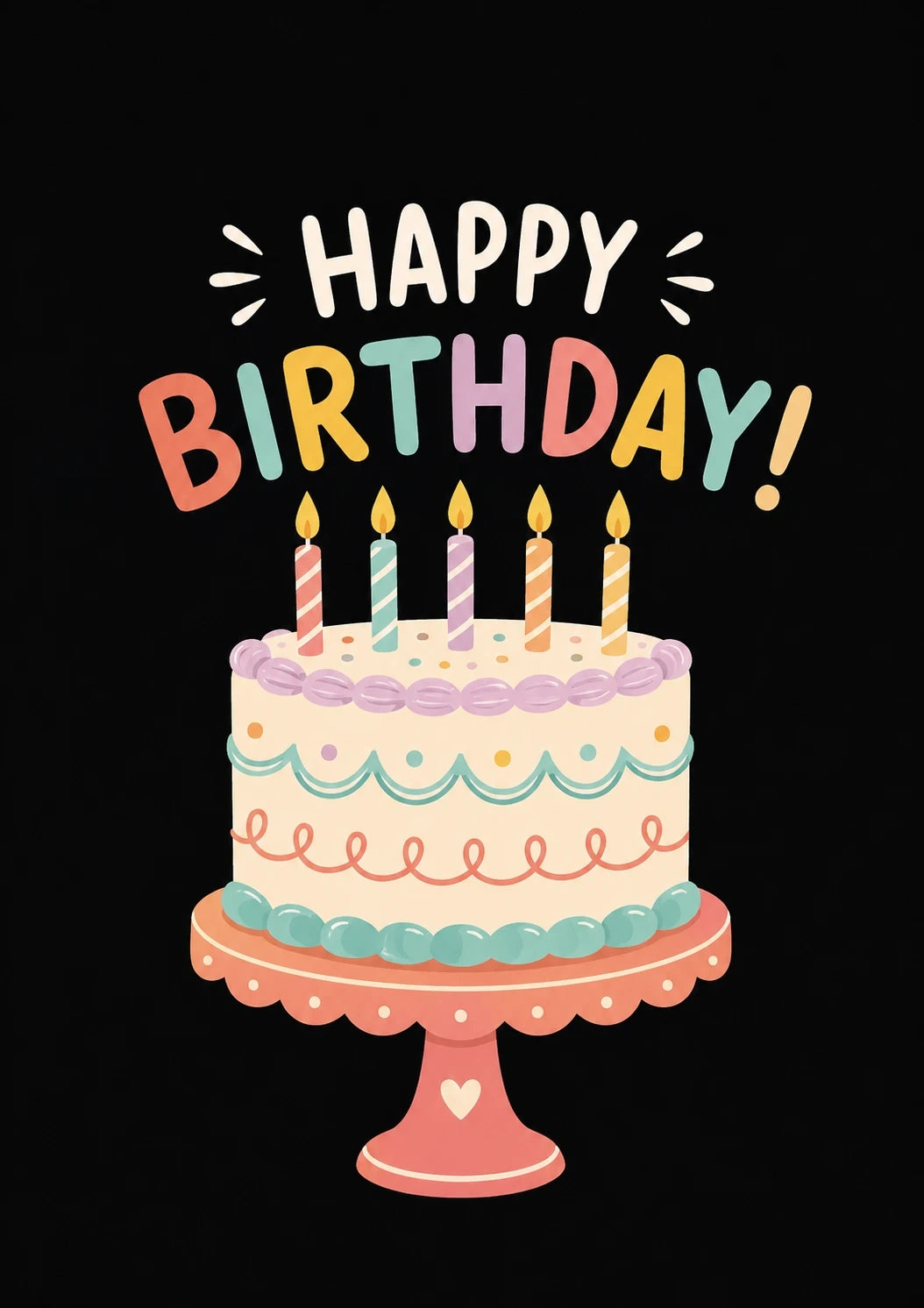 Birthdays - Personalised Card — with punch holes