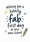 Load image into Gallery viewer, Totally Fab First Day at New School Back to School Card
