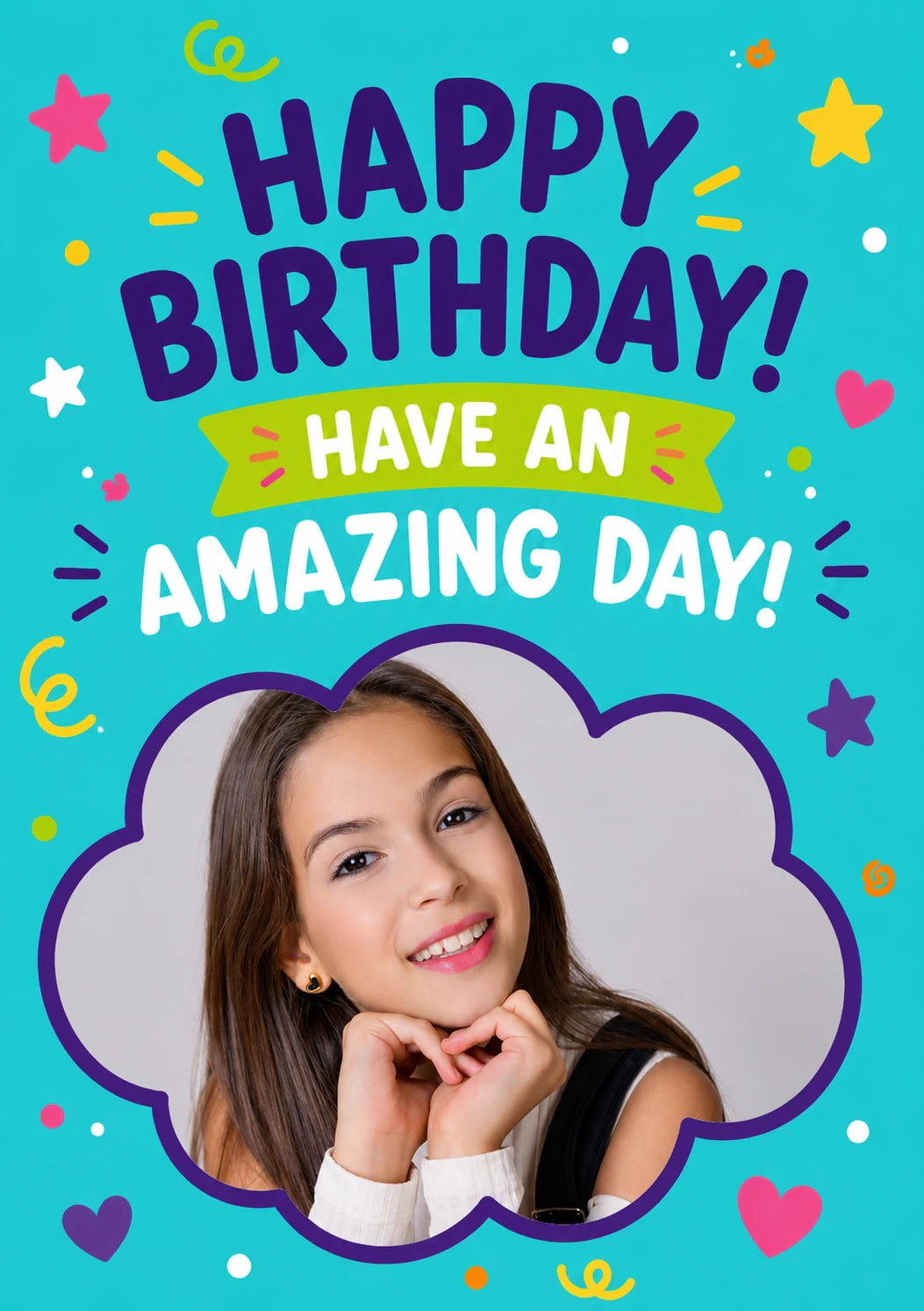 Happy Birthday Have an Amazing Day Photo Upload Birthday Card