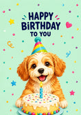 Load image into Gallery viewer, Birthdays - Personalised Card — with punch holes
