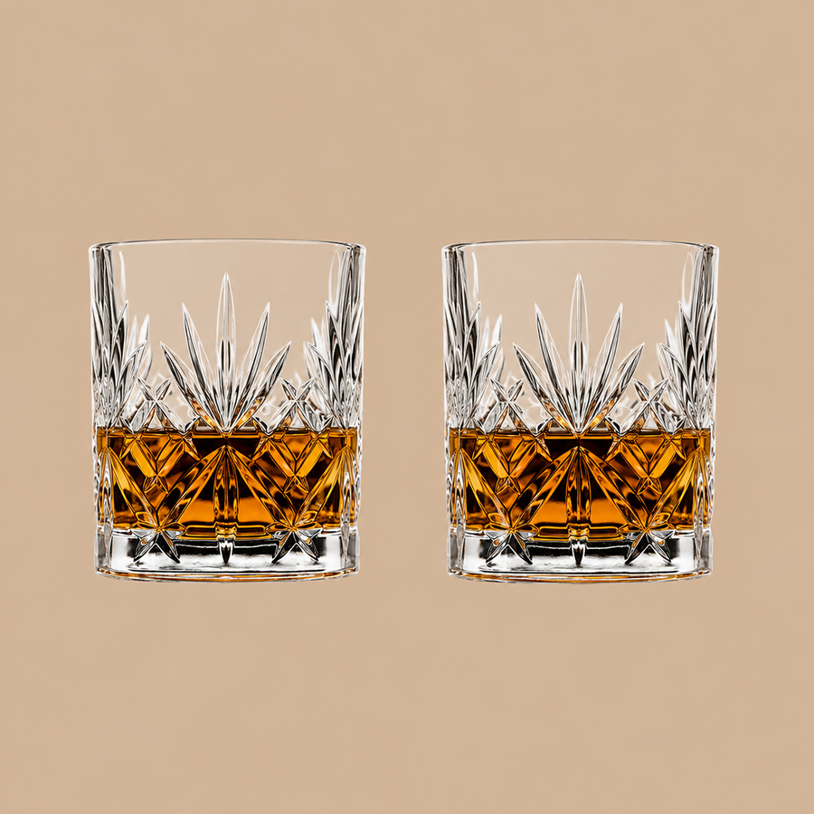 FLOW Barware Classic Whiskey Glasses Set of 2