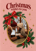 Load image into Gallery viewer, Christmas - Personalised Card — with punch holes
