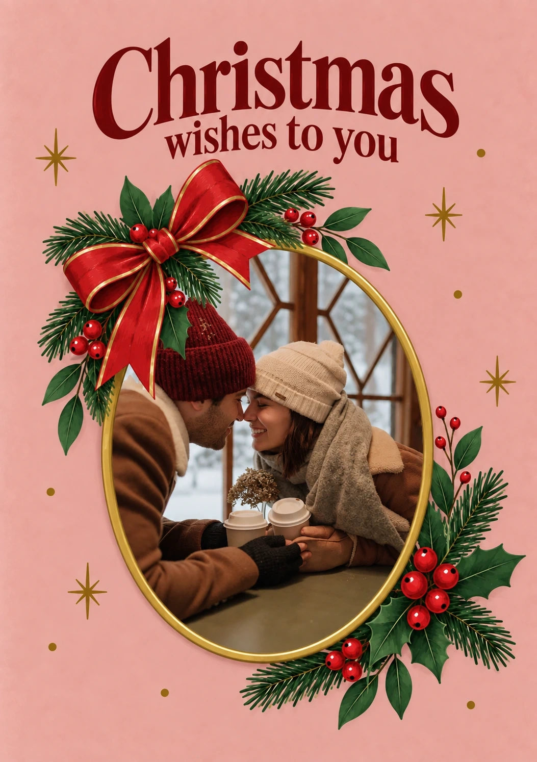 Christmas - Personalised Card — with punch holes