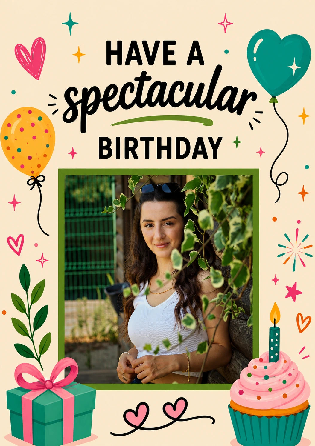 Have a Spectacular Birthday Photo Upload Birthday Card for Her