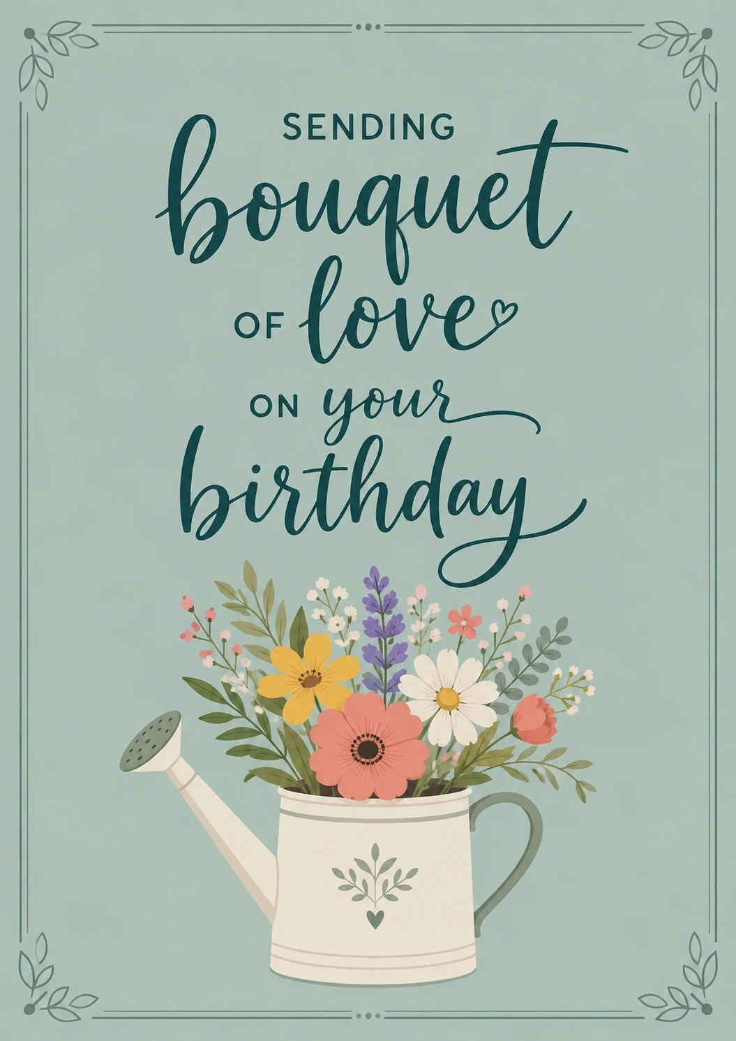 Birthdays - Personalised Card — with punch holes