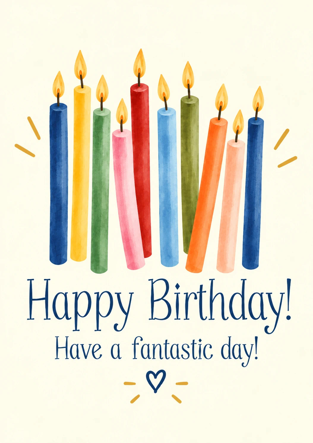 Funny Colourful Candles 20th Birthday Card