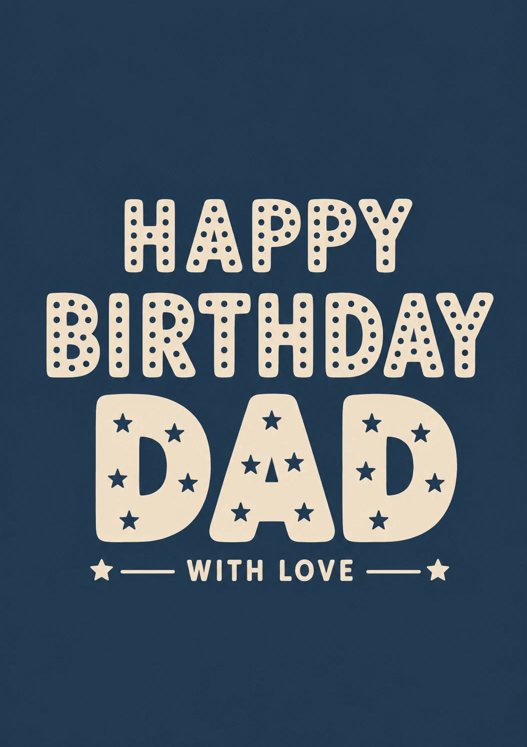 Happy Birthday Dad With Love 55th Birthday Card for Him