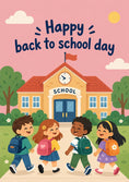 Load image into Gallery viewer, Back to school - Personalised Card — with punch holes
