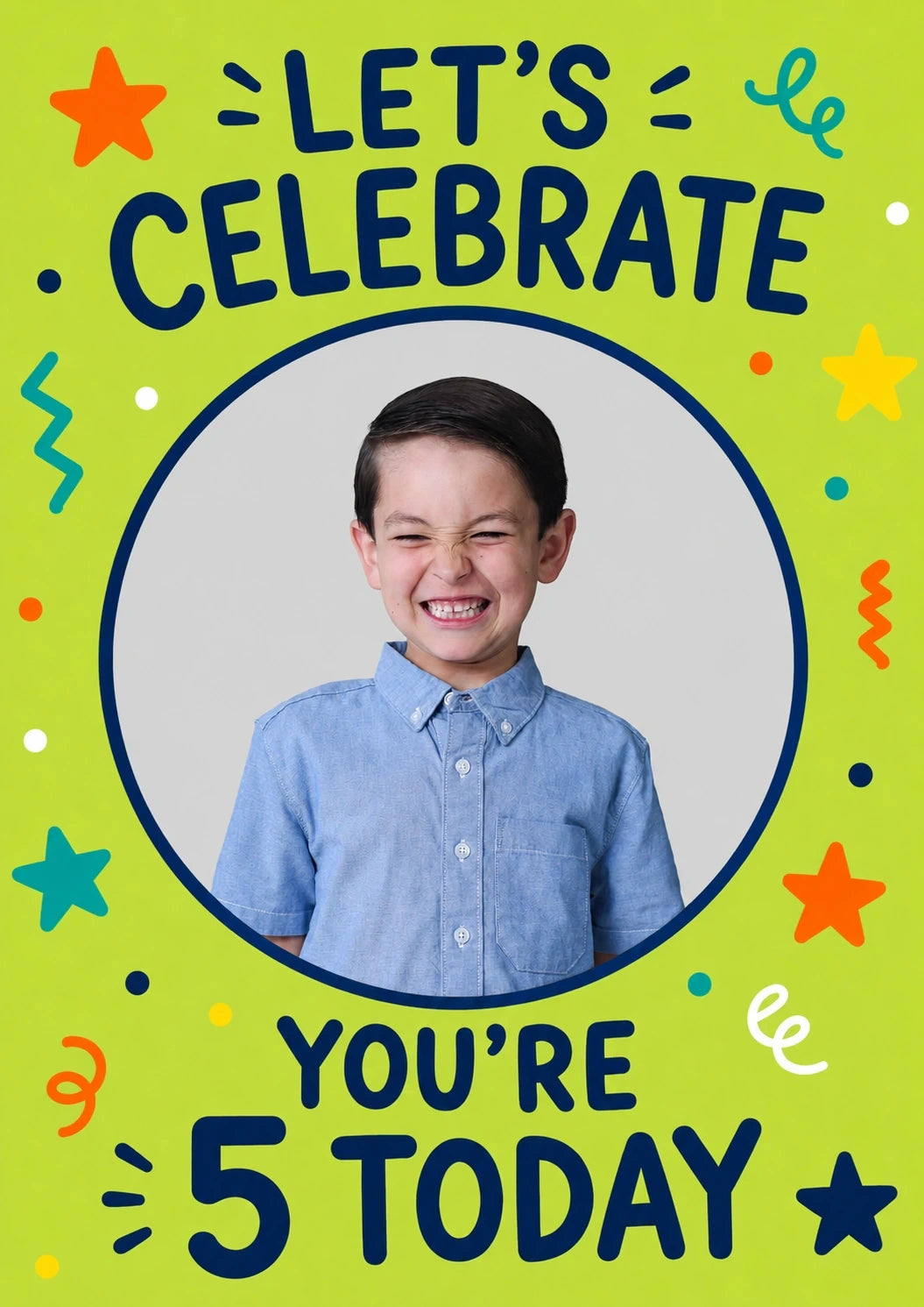 Birthdays - Personalised Card — with punch holes