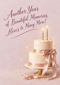 Load image into Gallery viewer, Rose Gold Tiered Cake Anniversary Card for Son and Partner
