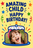 Load image into Gallery viewer, Amazing Child Happy Birthday Photo Upload Birthday Card
