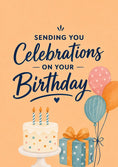 Load image into Gallery viewer, Birthdays - Personalised Card — with punch holes
