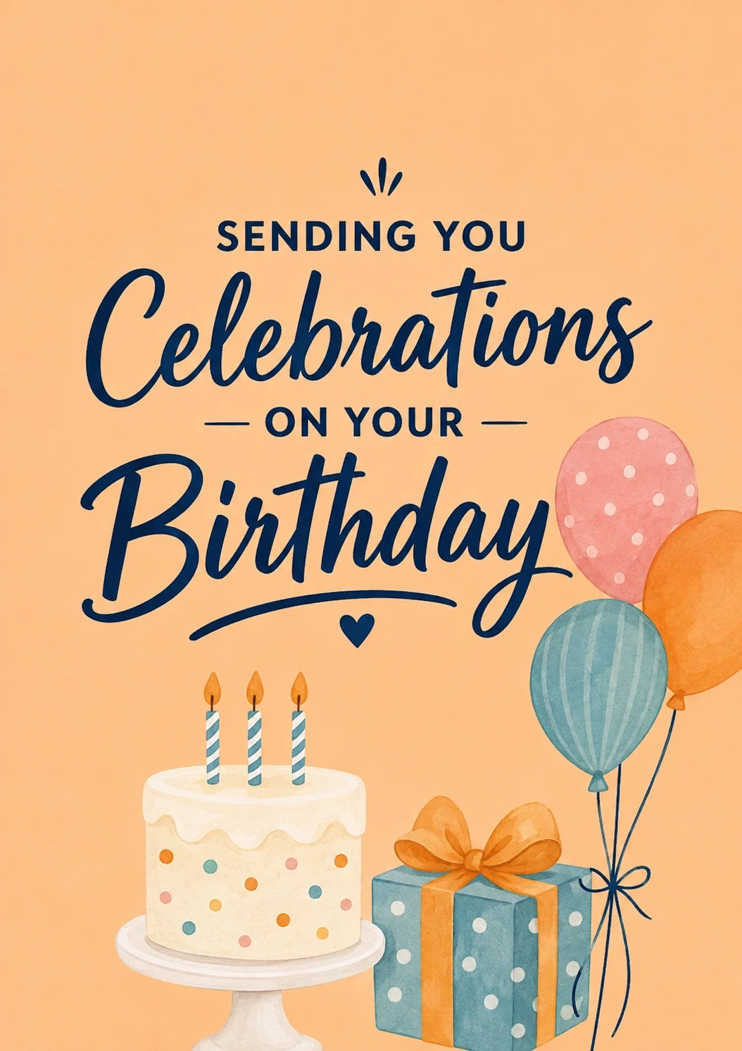 Birthdays - Personalised Card — with punch holes