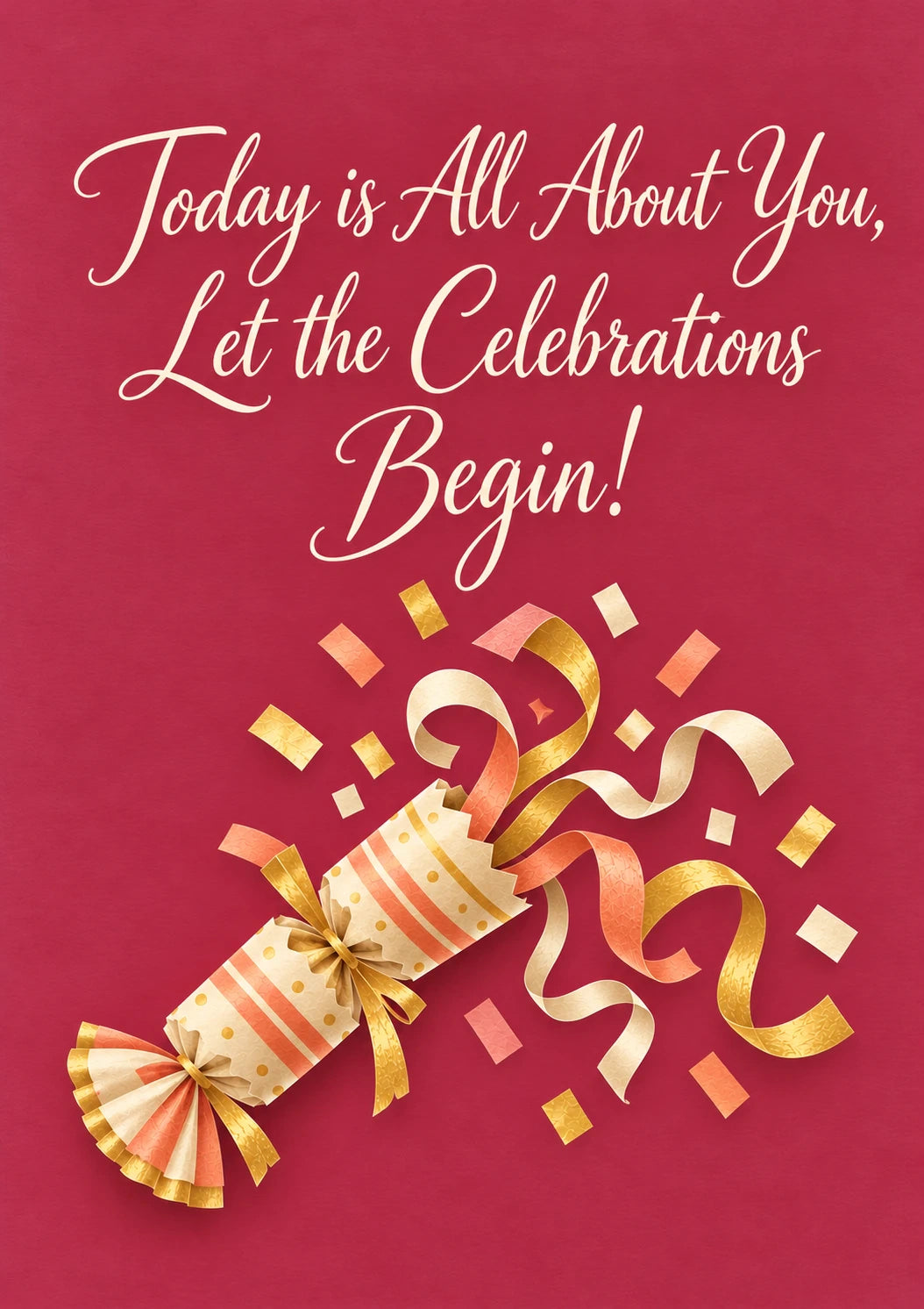 Celebrations Begin Confetti Cracker Birthday Card for Goddaughter