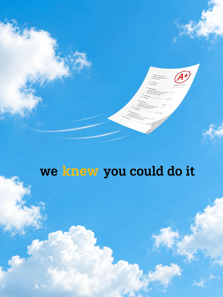 A+ Flying Test Paper GCSEs Card