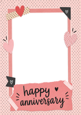 Load image into Gallery viewer, Pink Scrapbook Hearts Photo Upload Anniversary Card
