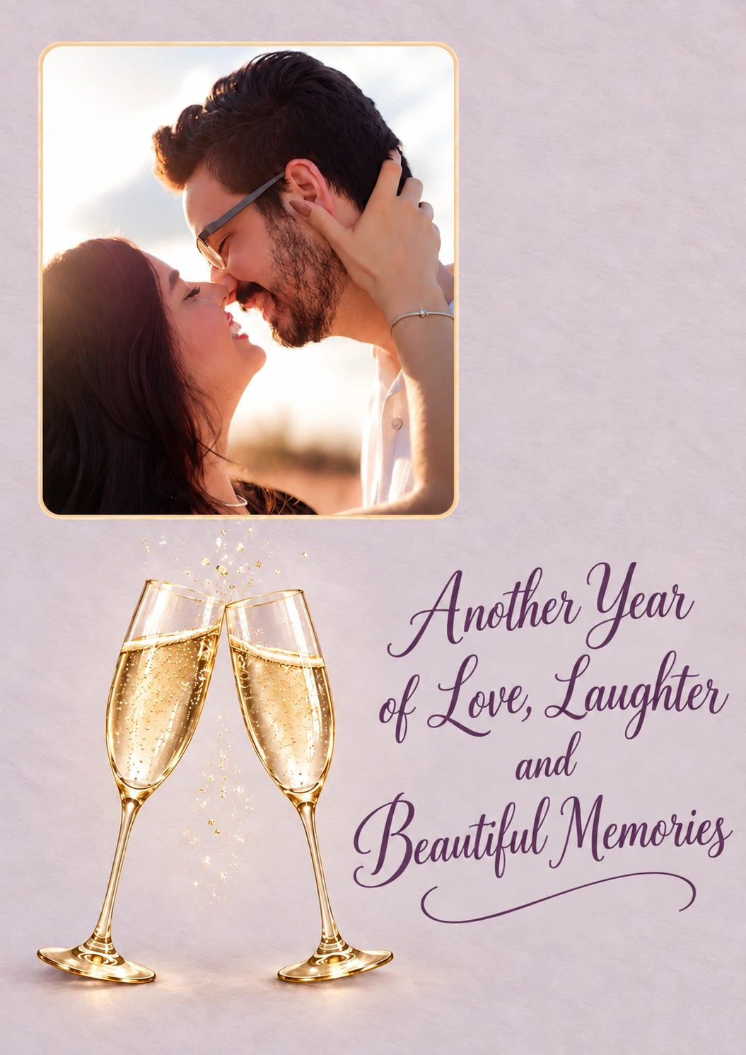 Anniversary - Personalised Card — with punch holes