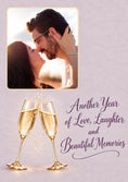 Load image into Gallery viewer, Champagne Toast Photo Upload Anniversary Card for Son and Partner
