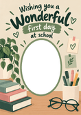 Load image into Gallery viewer, Wonderful First Day at School Photo Upload Back to School Card for Her
