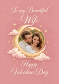 Load image into Gallery viewer, Celestial Moon and Stars Photo Upload Valentine's Day Card for Wife
