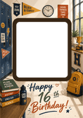Load image into Gallery viewer, School Locker Room 16th Birthday Photo Upload Birthday Card for Him
