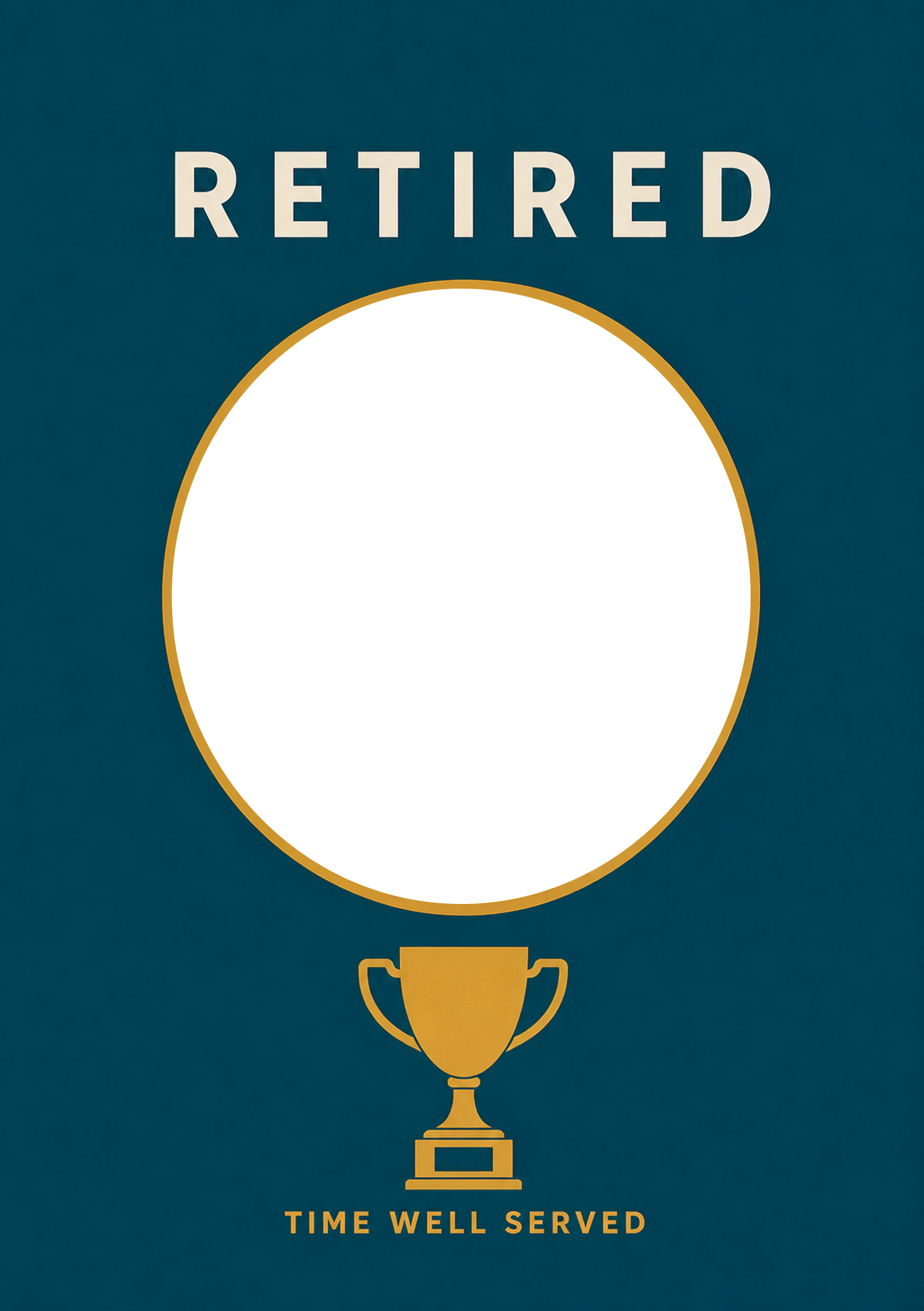 Retirement - Personalised Card — with punch holes