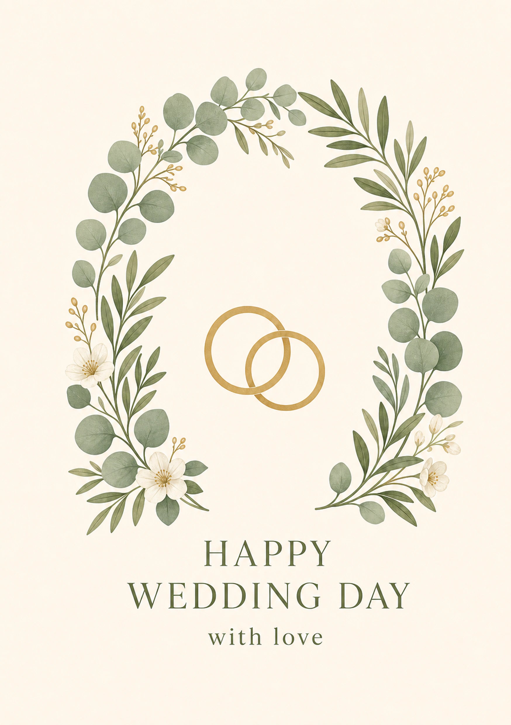 Wedding - Personalised Card — with punch holes