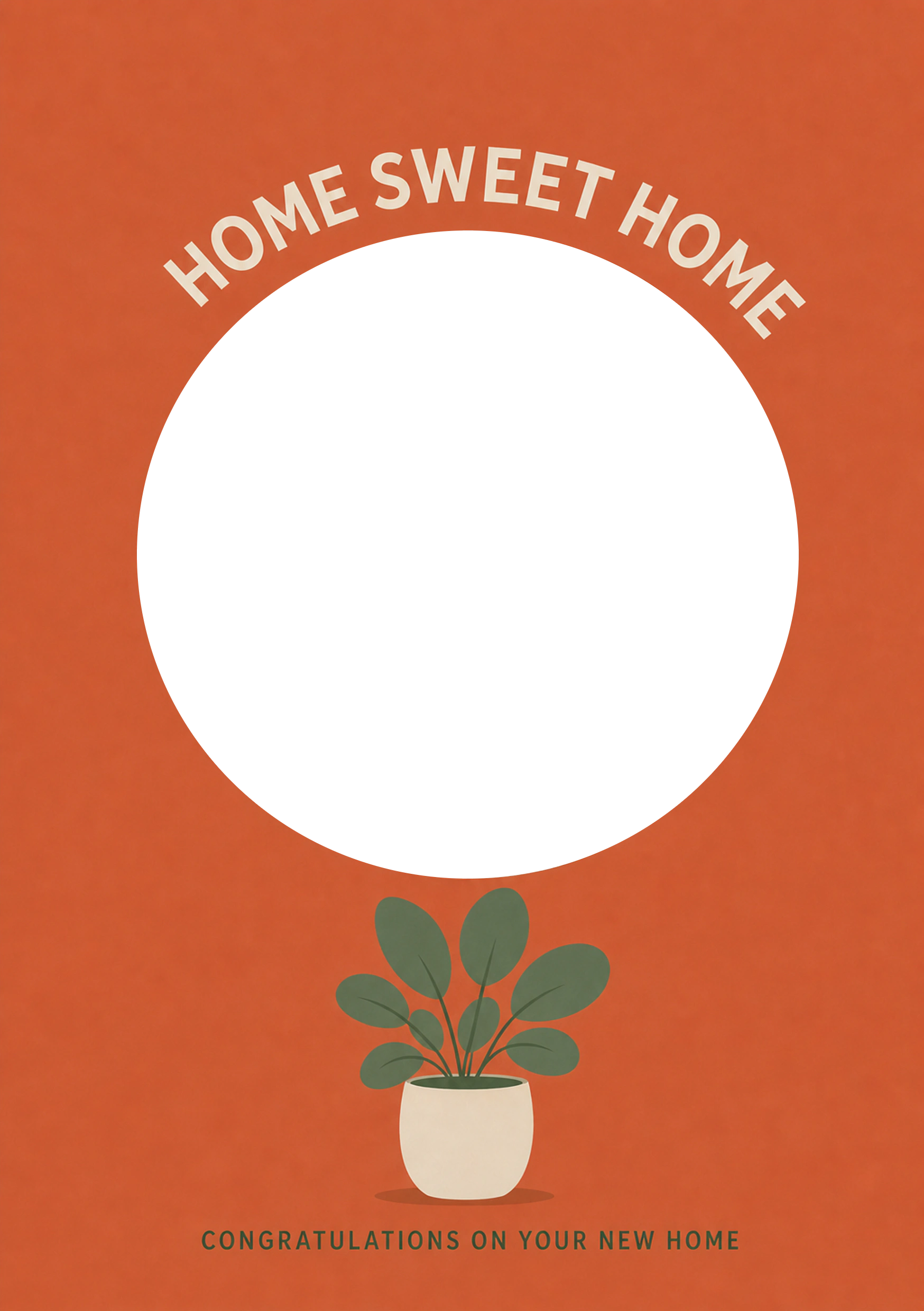 New Home - Personalised Card — with punch holes