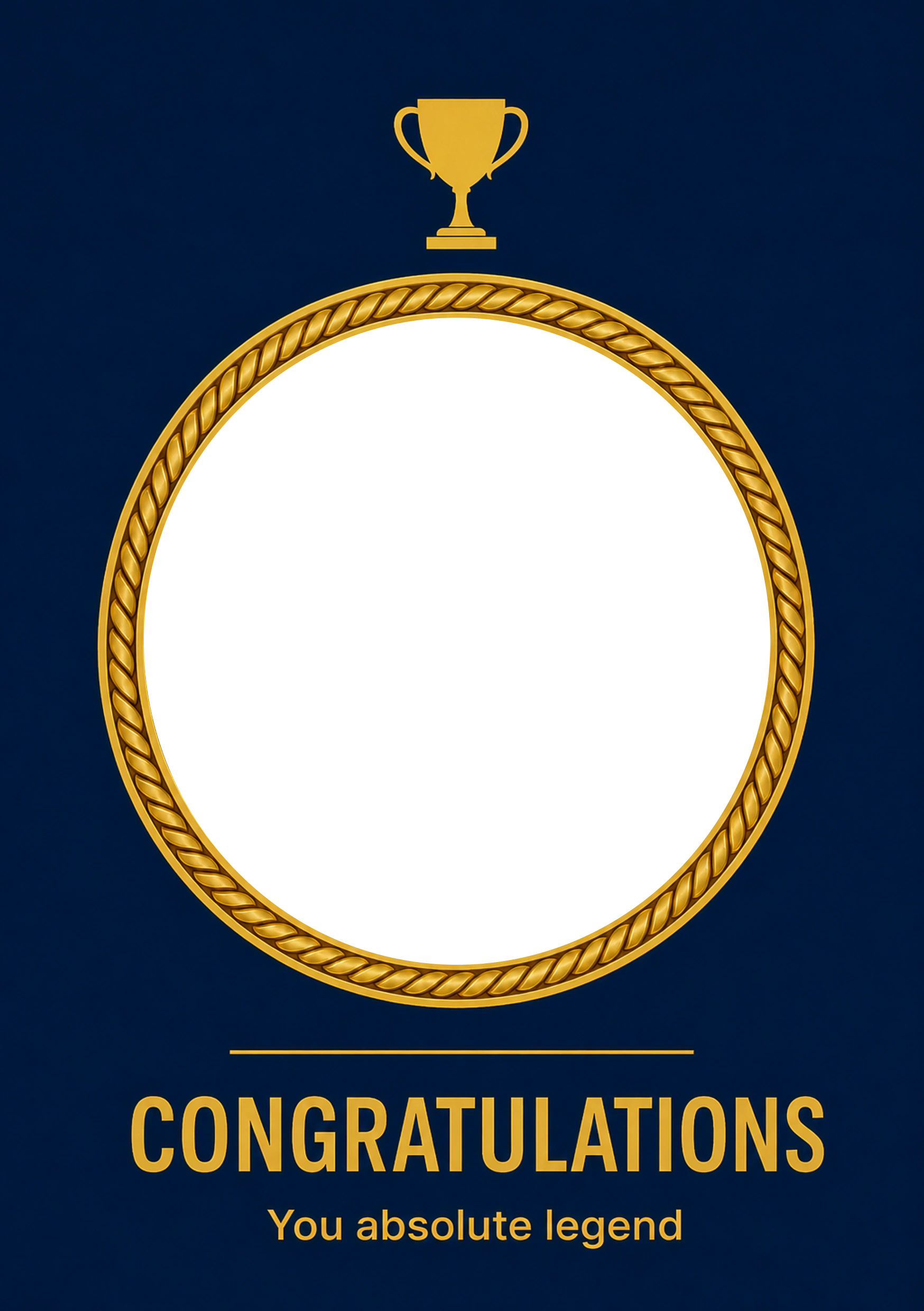 Congratulations - Personalised Card — with punch holes