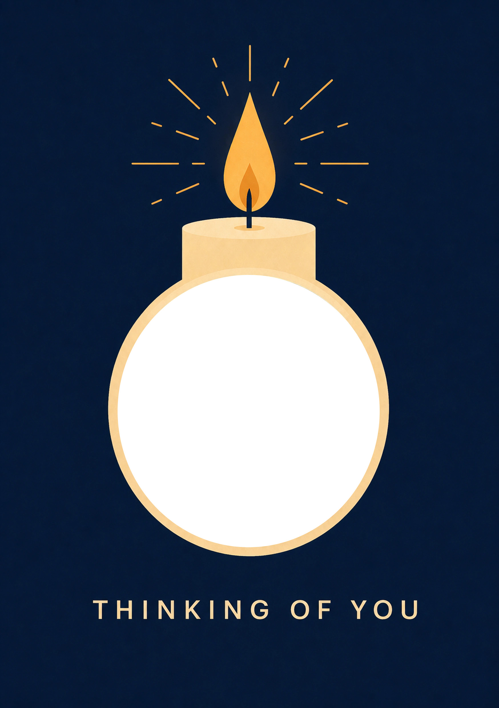Thinking Of You - Personalised Card — with punch holes