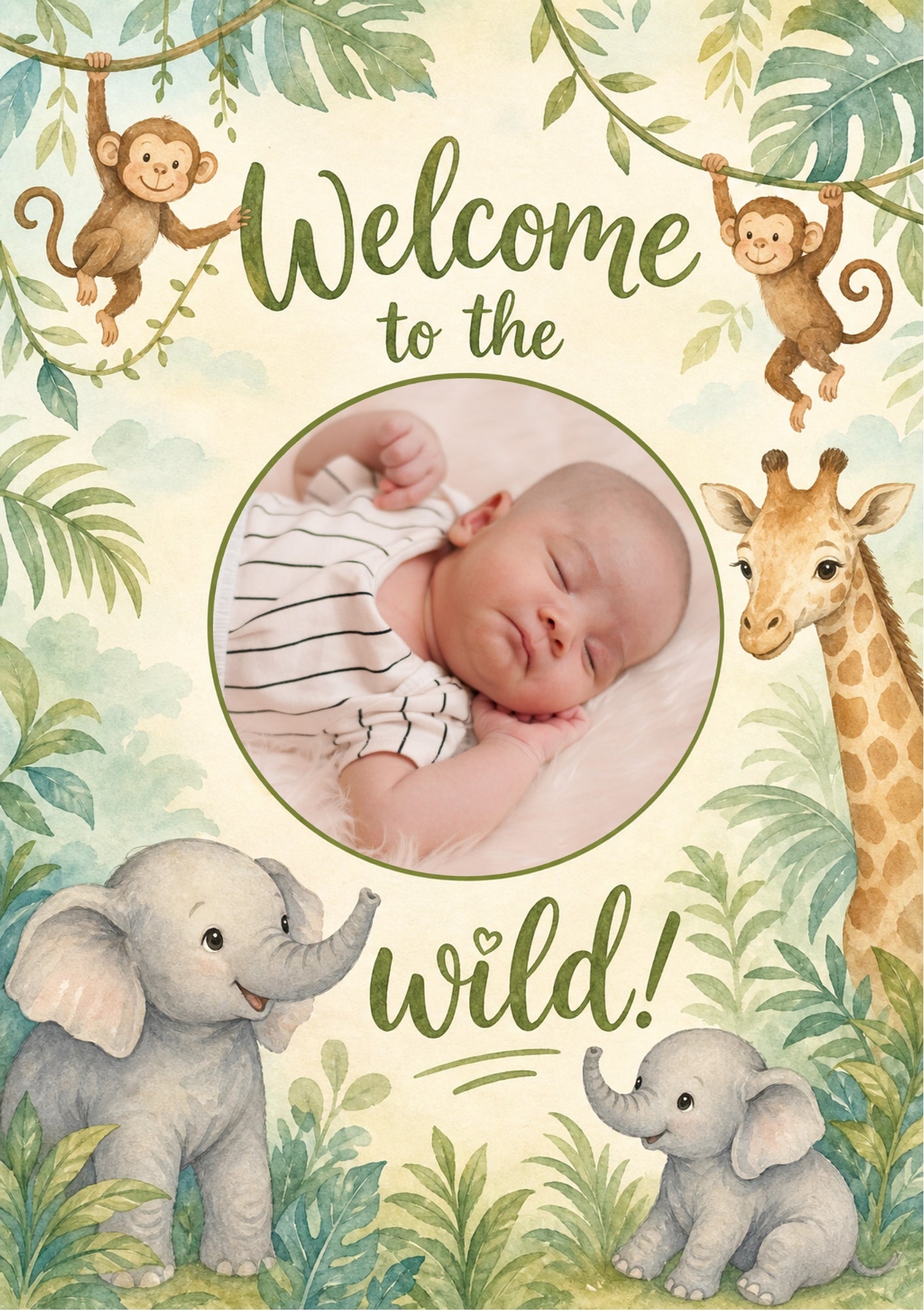 New Baby Personalised Card