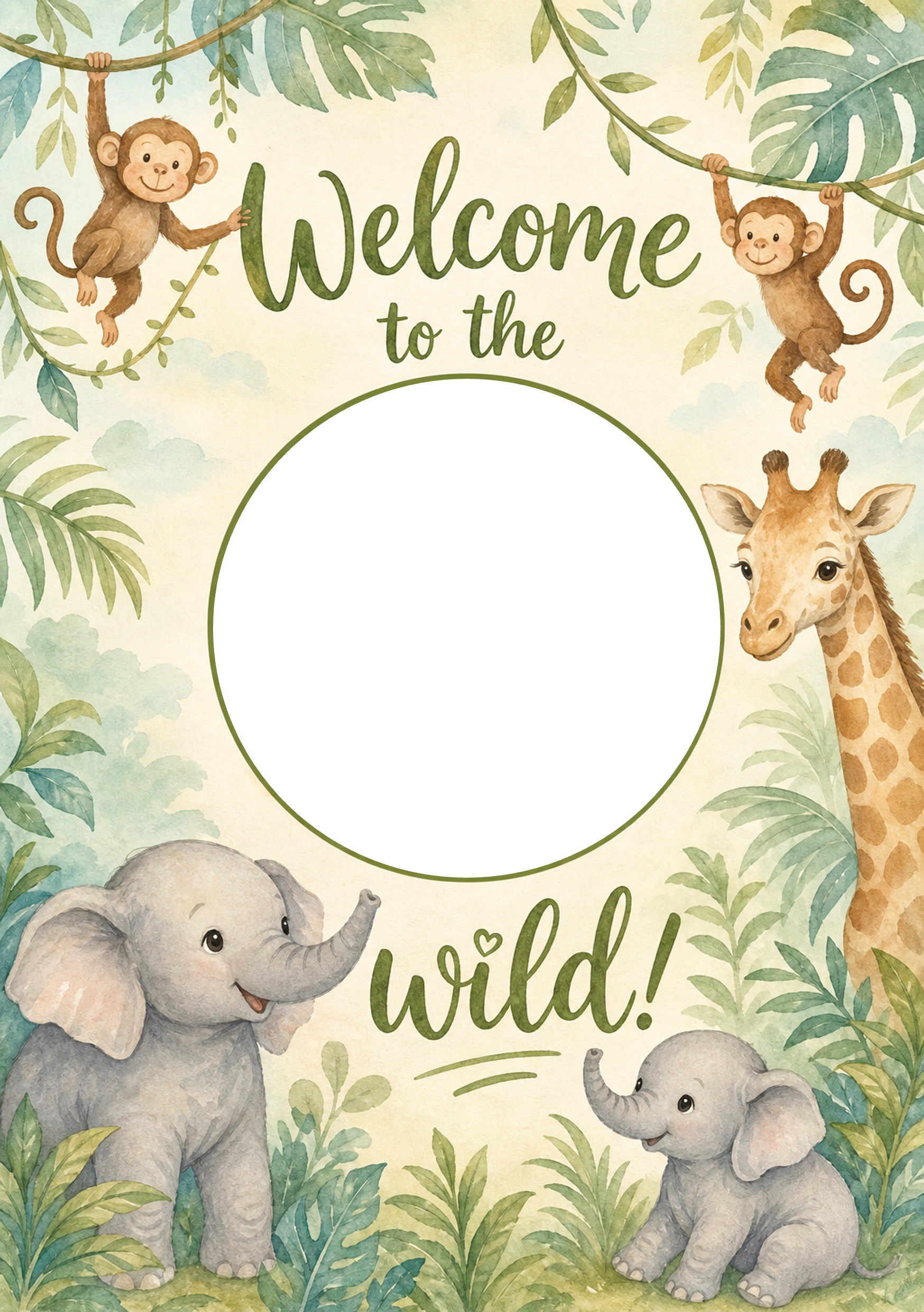 New Baby Personalised Card — blank frame