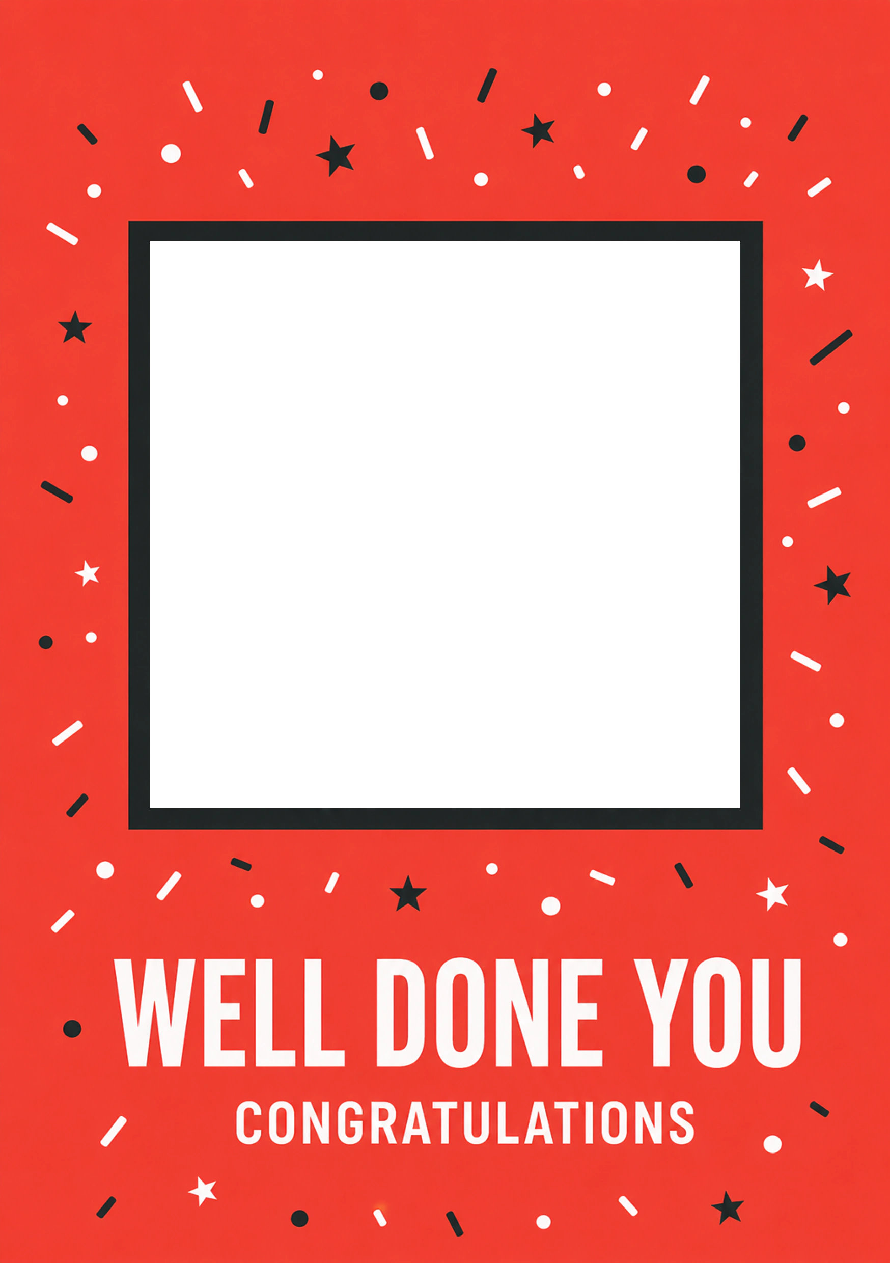 Congratulations - Personalised Card — with punch holes