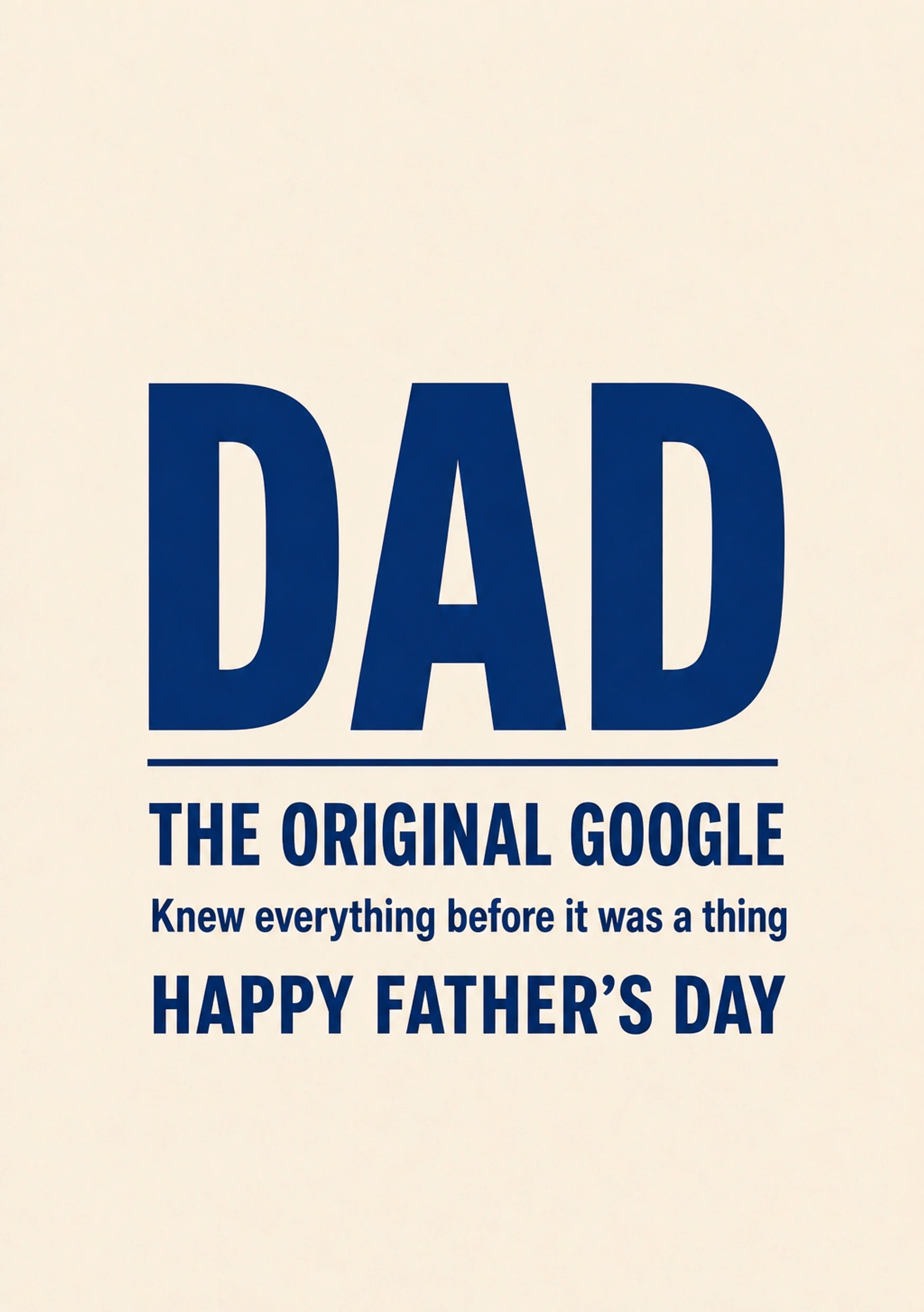 Fathers Day - Personalised Card