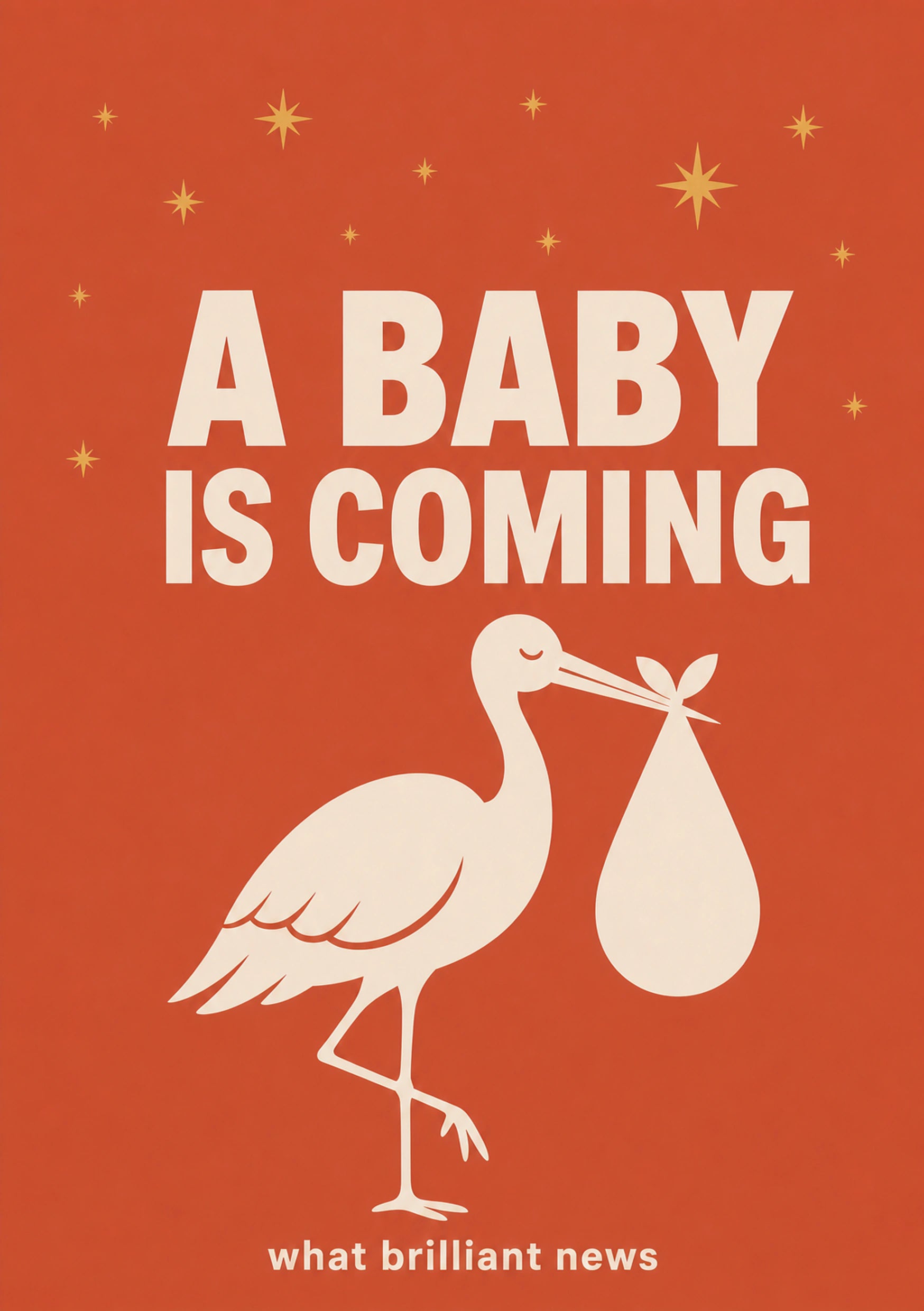 Pregnancy - Personalised Card — with punch holes