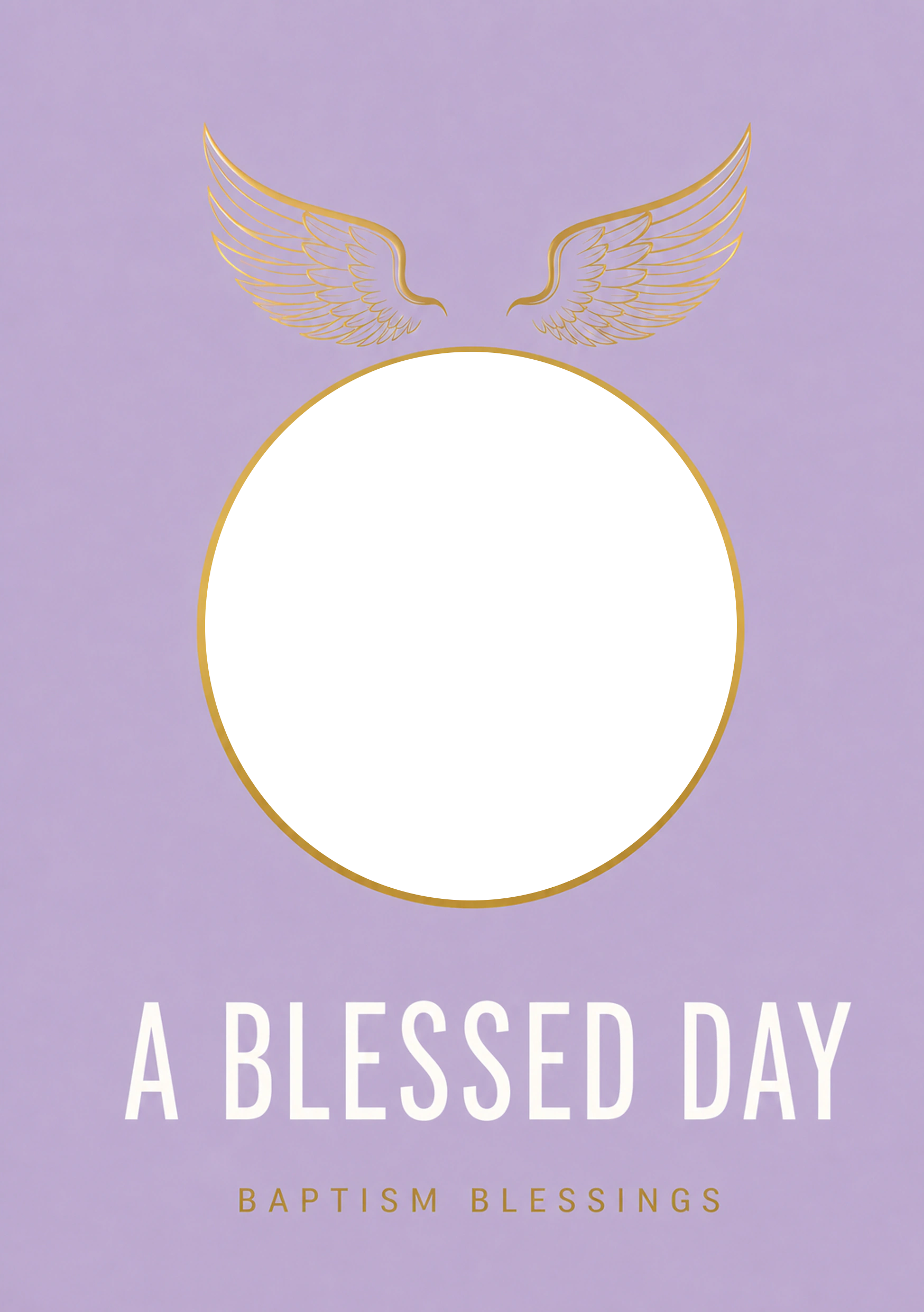 Christening - Personalised Card — with punch holes