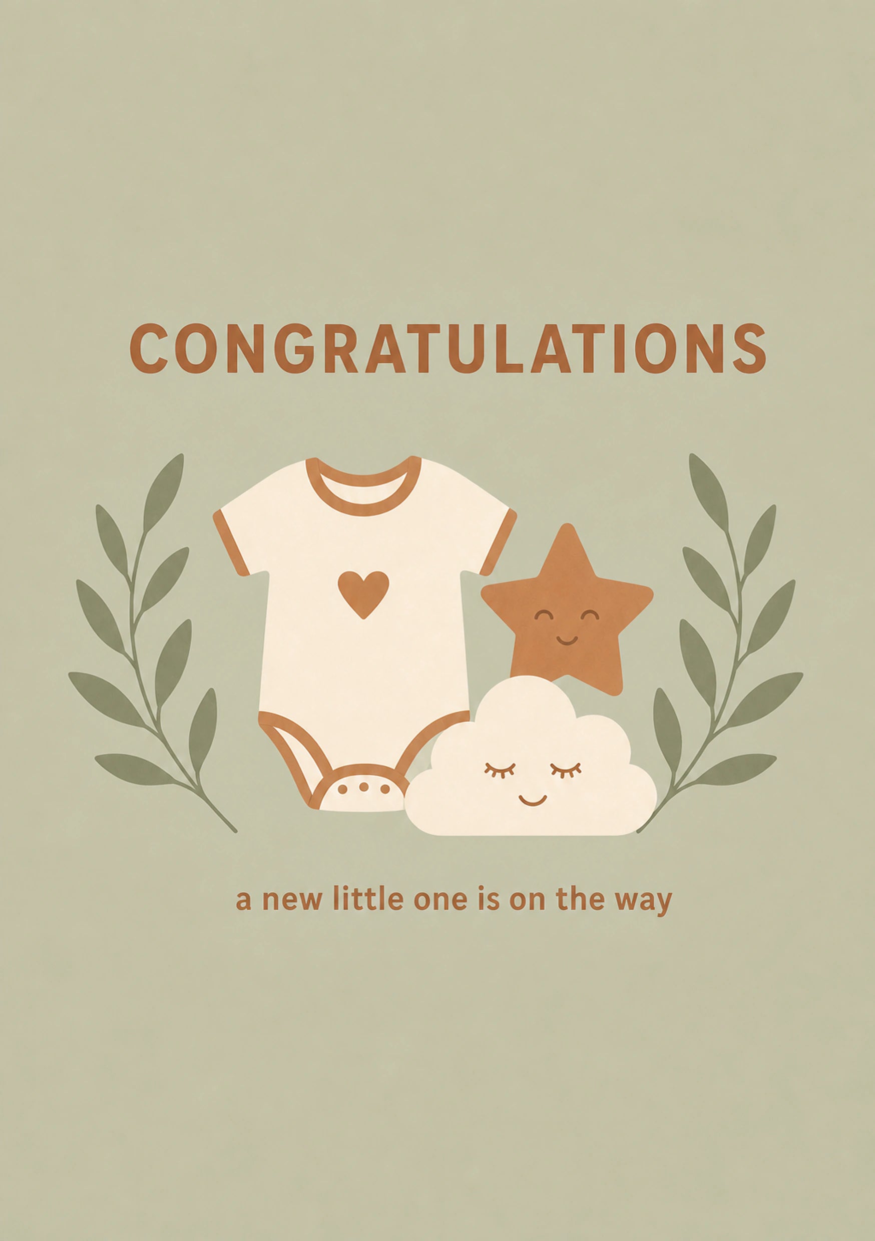 Pregnancy - Personalised Card — with punch holes