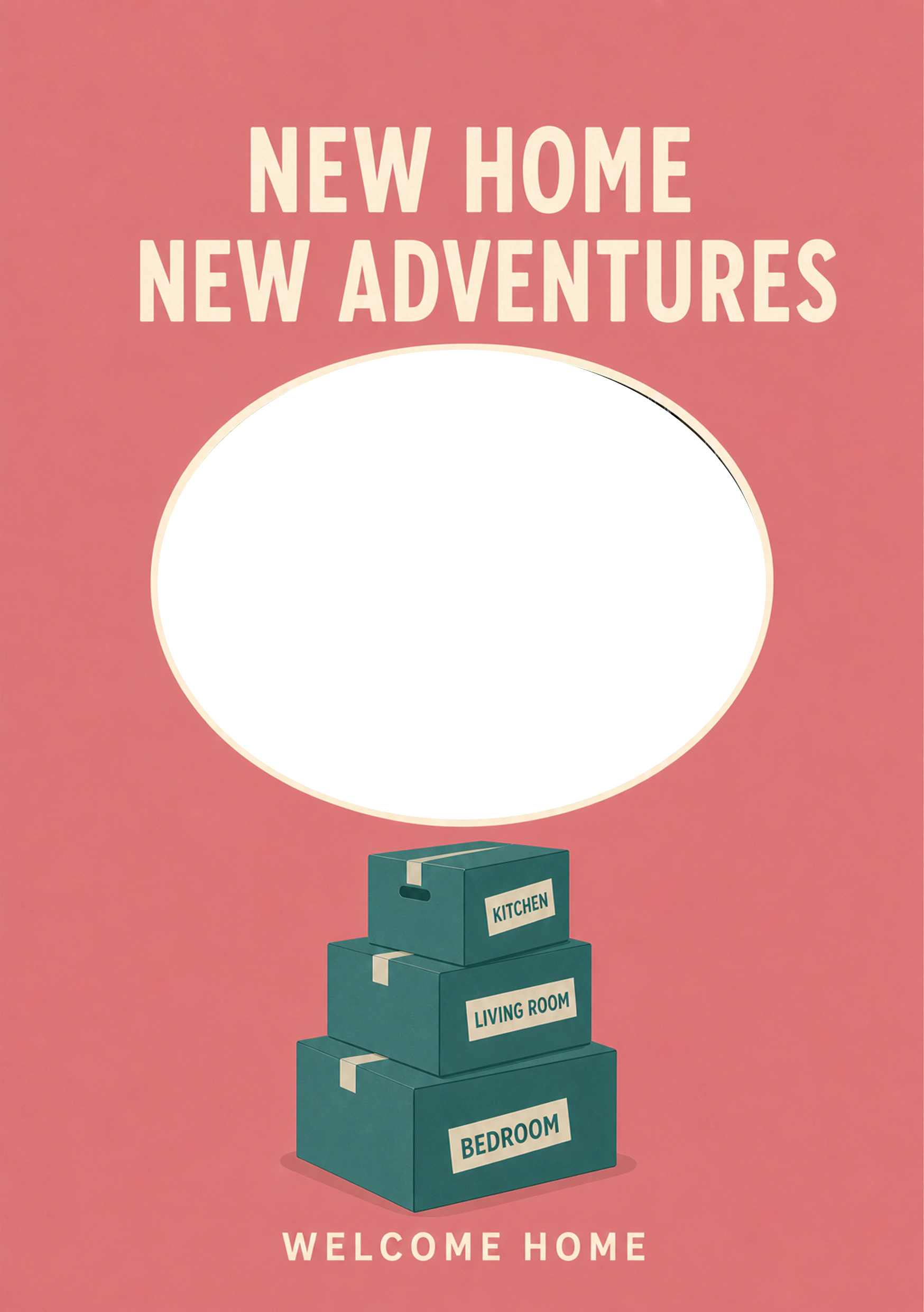 New Home - Personalised Card — with punch holes