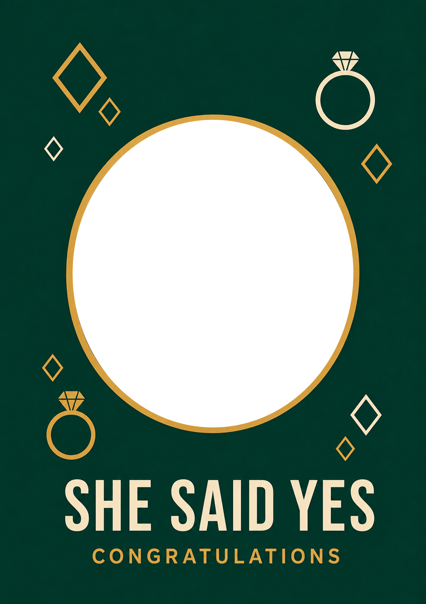 Engagement - Personalised Card — with punch holes