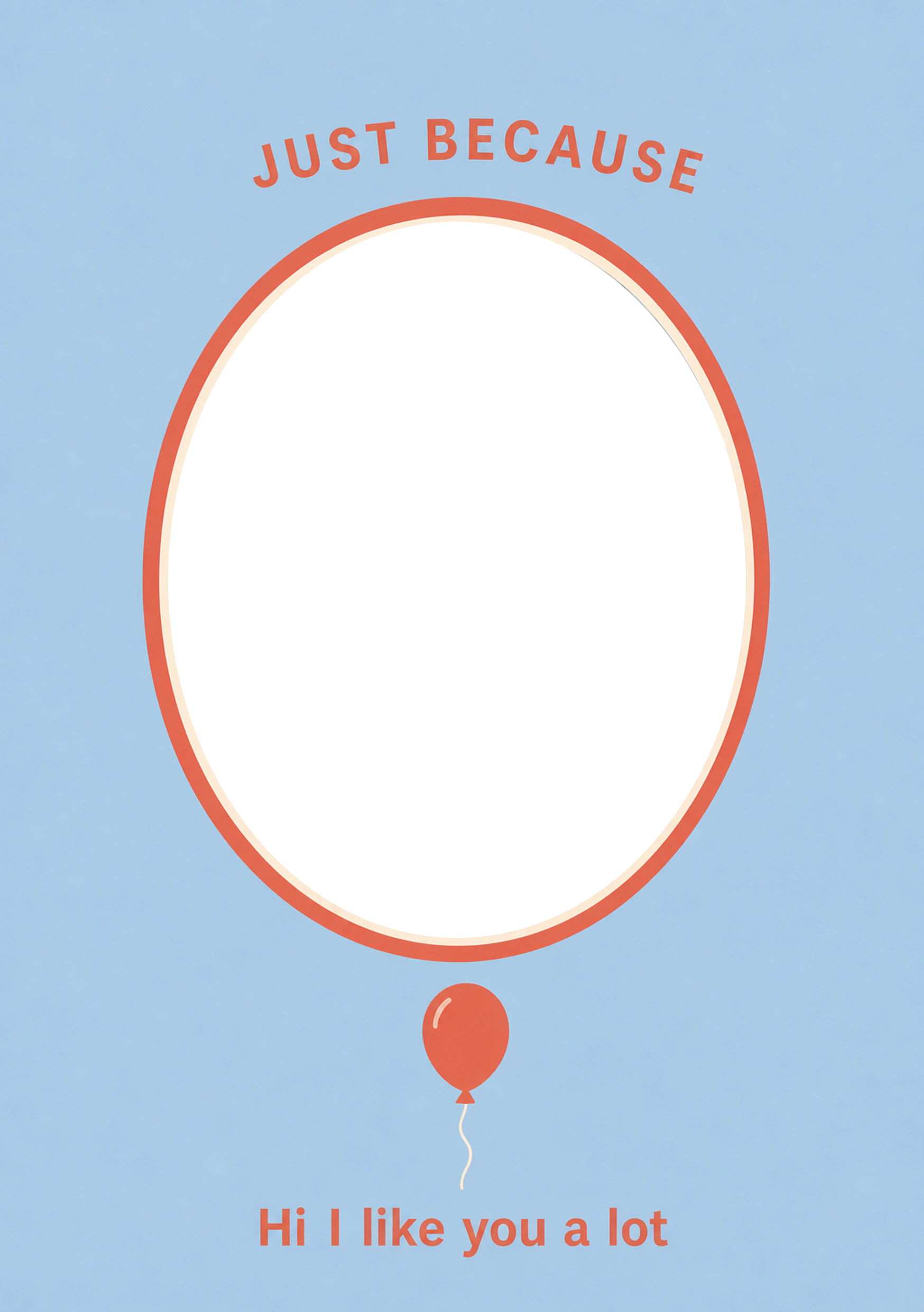 Just Because - Personalised Card — with punch holes