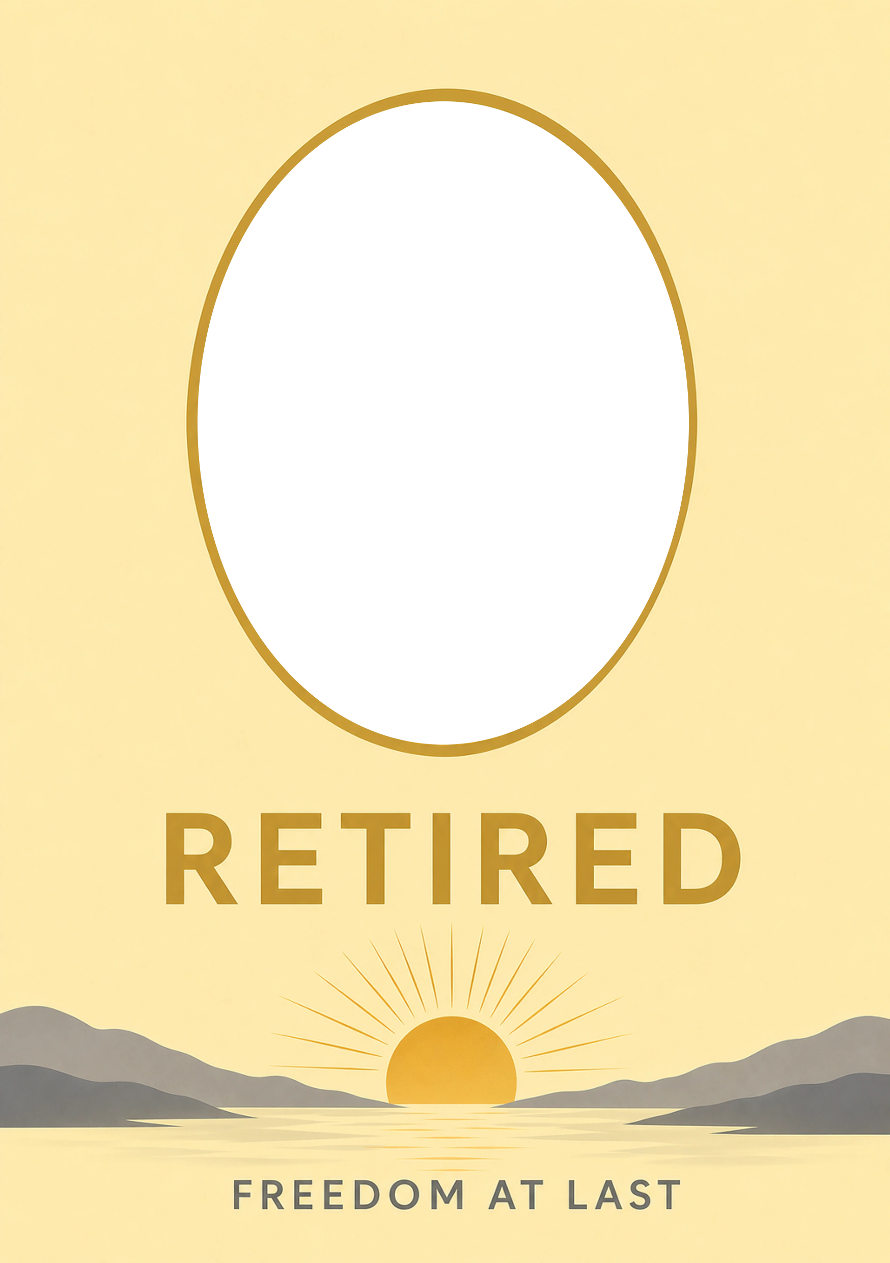Retirement - Personalised Card — with punch holes