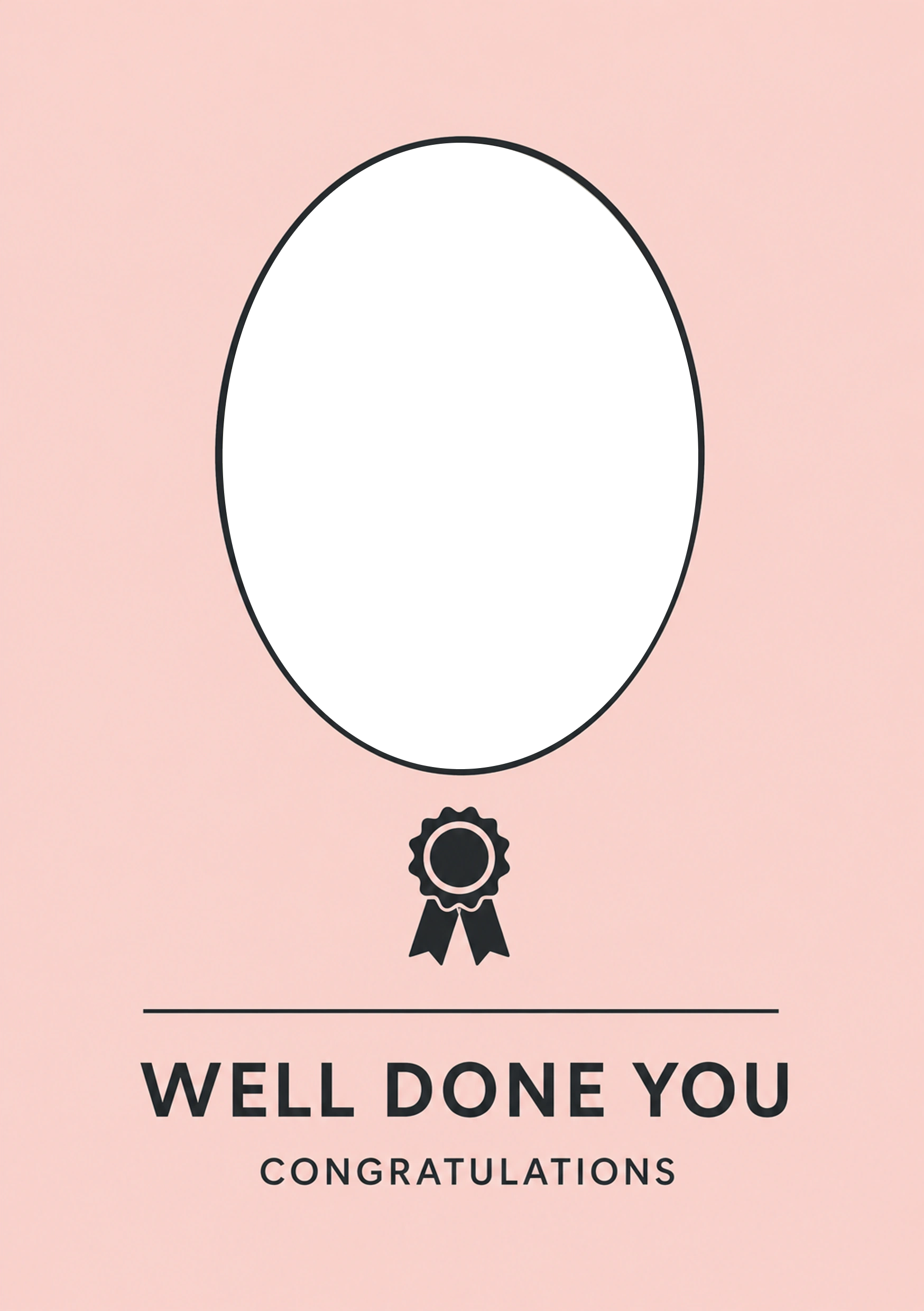 Congratulations - Personalised Card — with punch holes