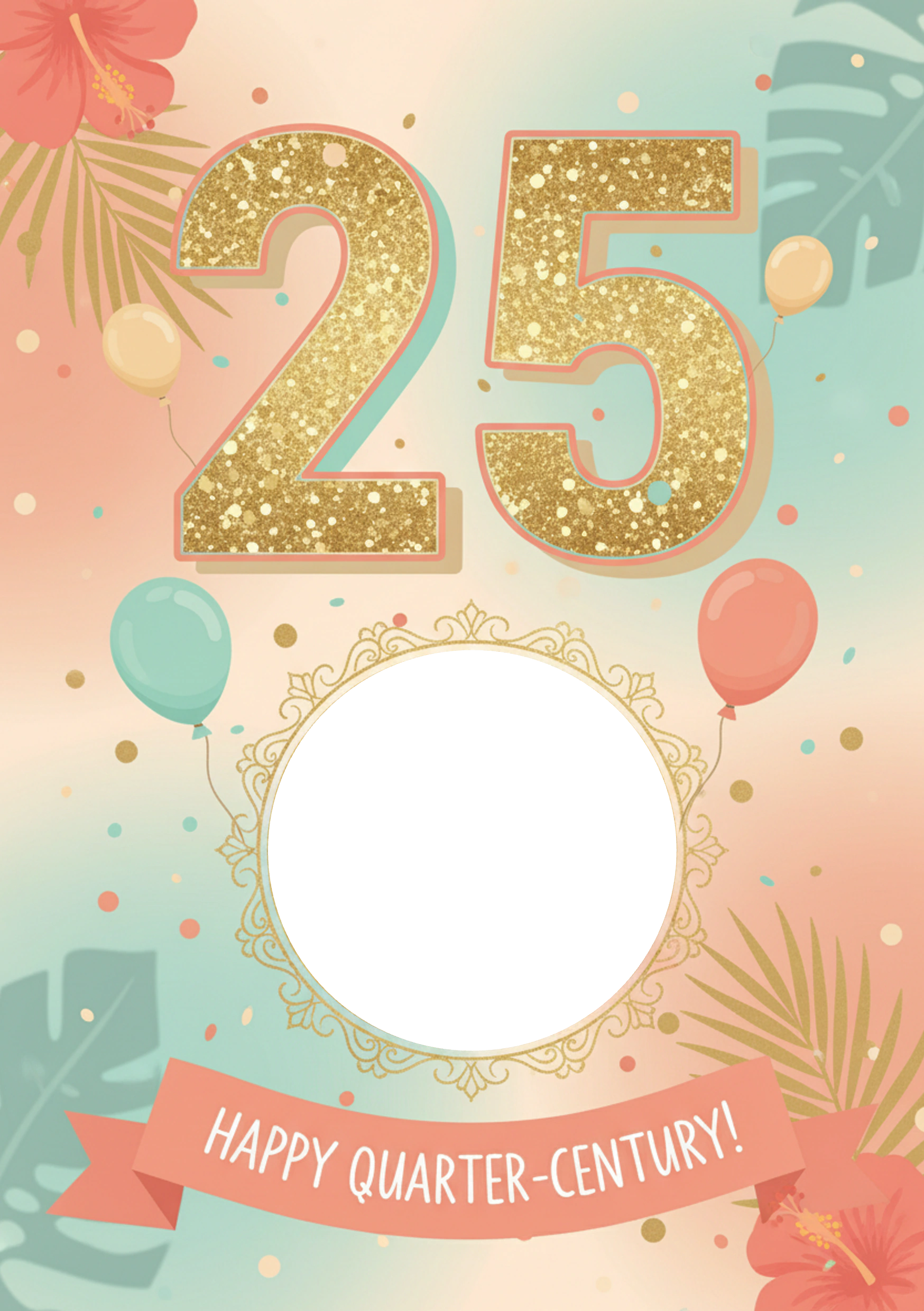 A Year Of Joy - Custom Card — blank frame