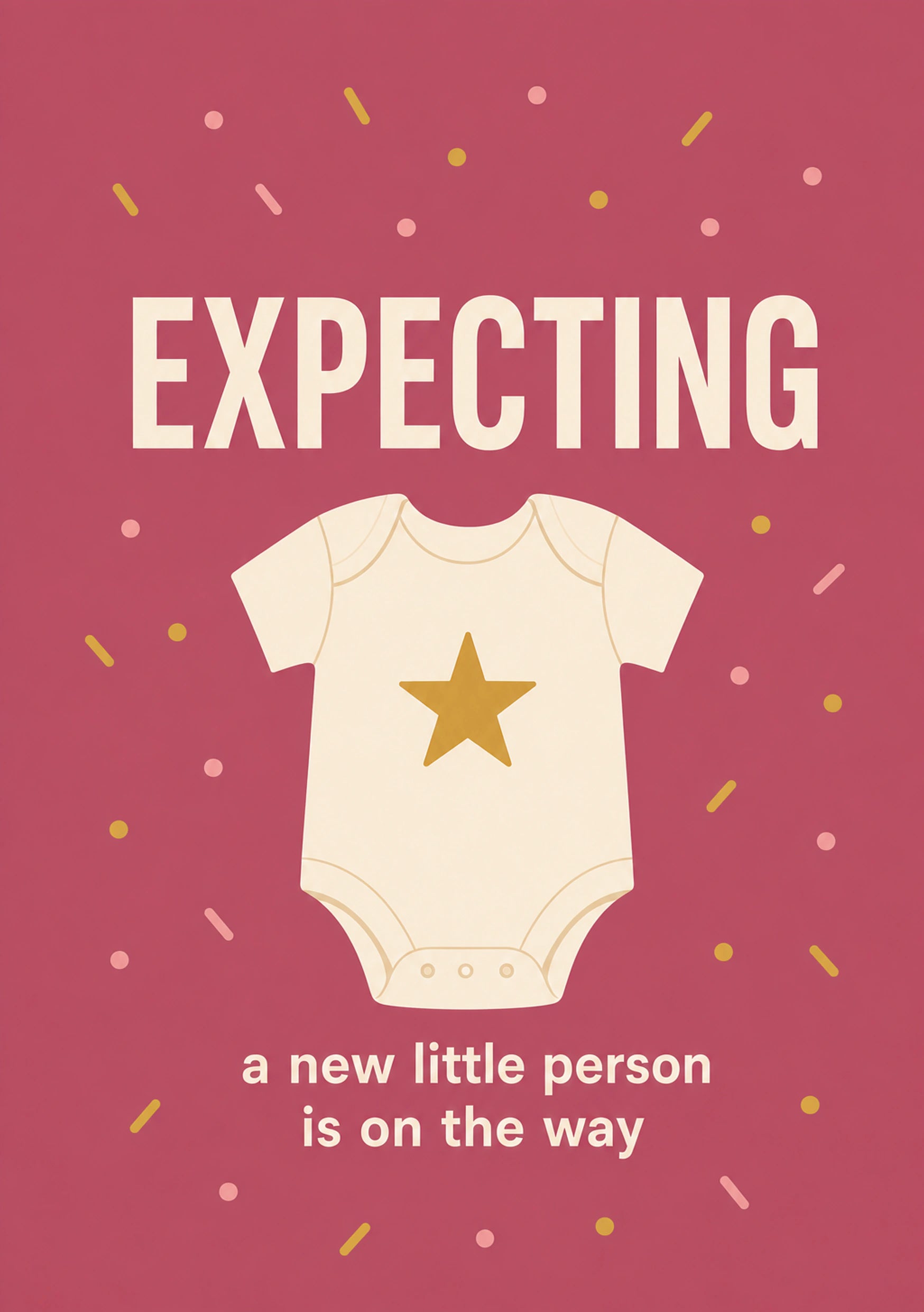 Pregnancy - Personalised Card — with punch holes