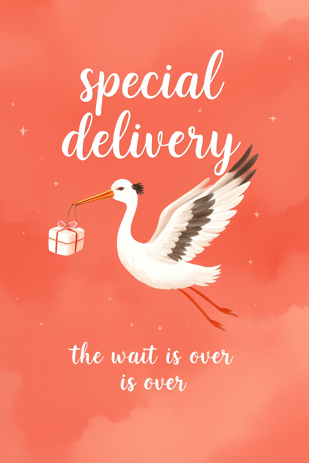 New Baby - Personalised Card — with punch holes