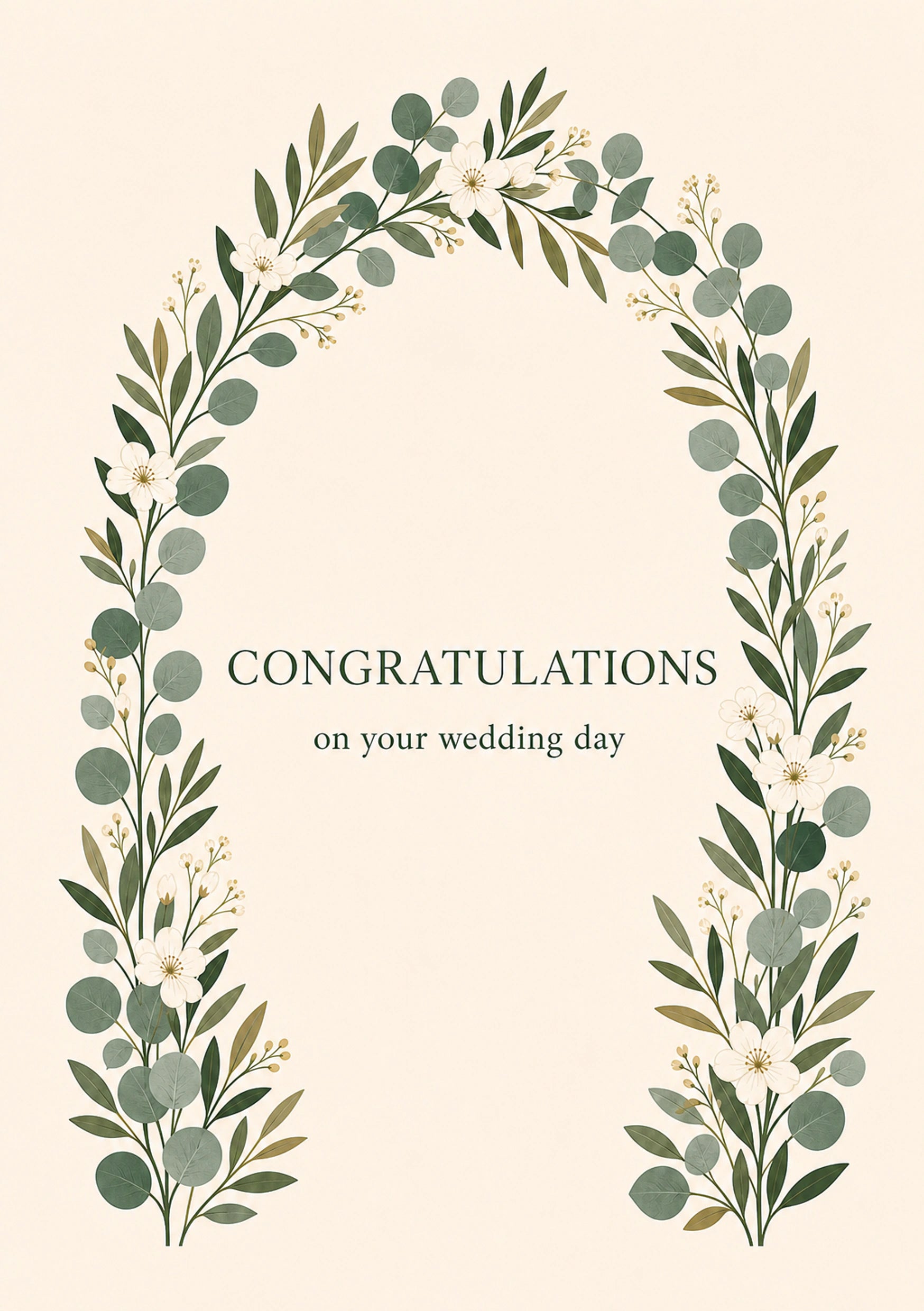 Wedding - Personalised Card — with punch holes