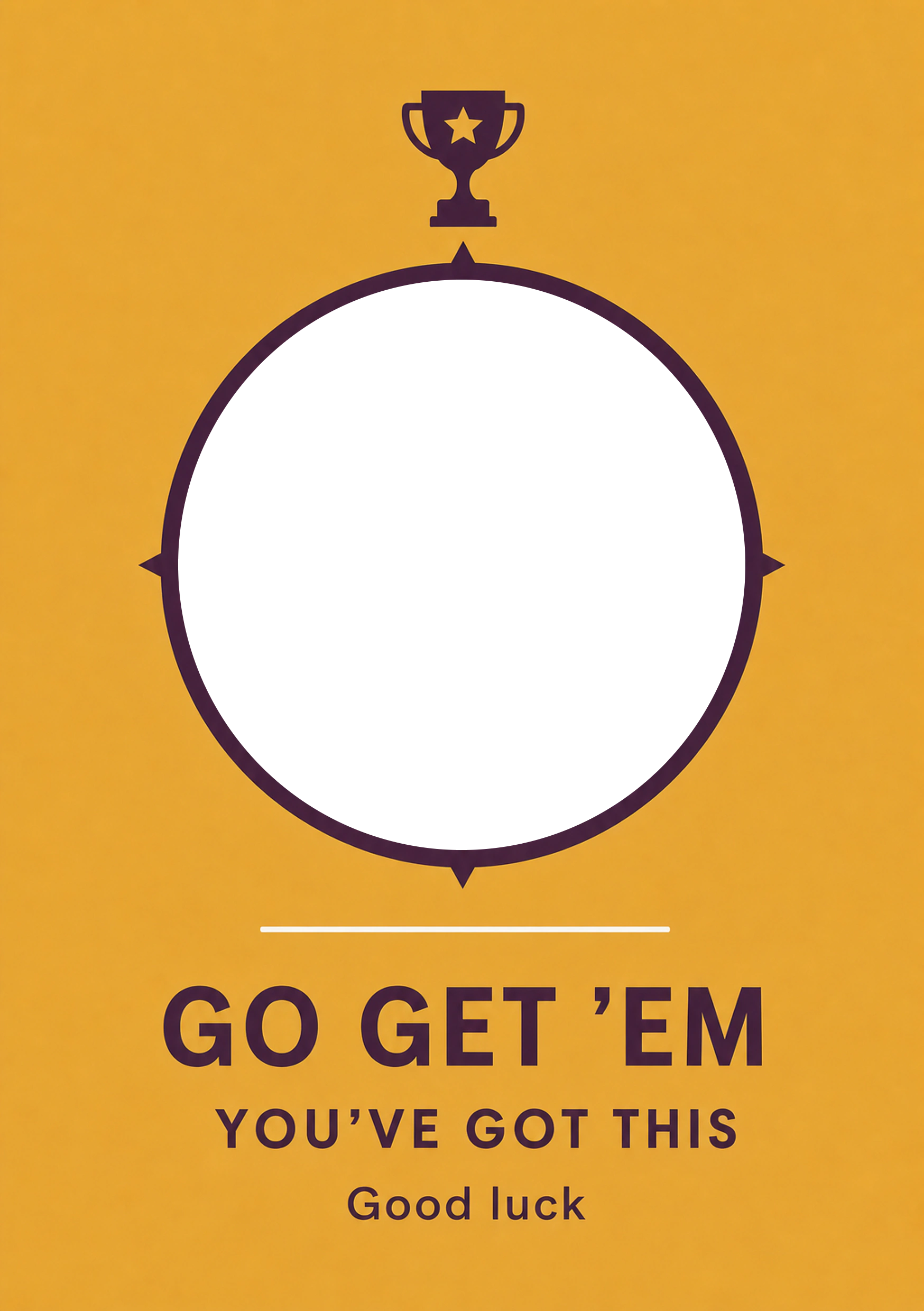 Exams - Personalised Card — with punch holes