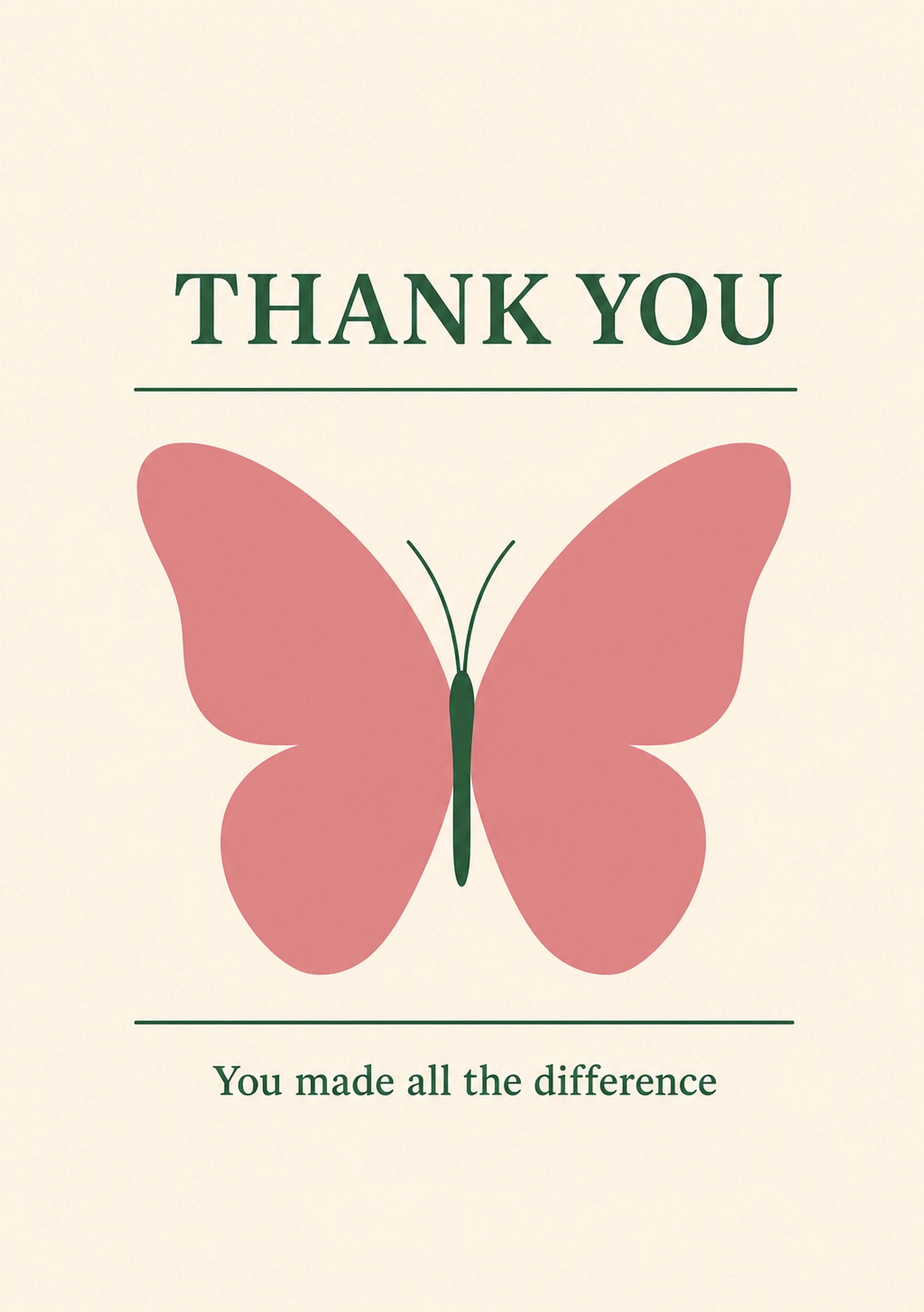Thank You - Personalised Card — with punch holes