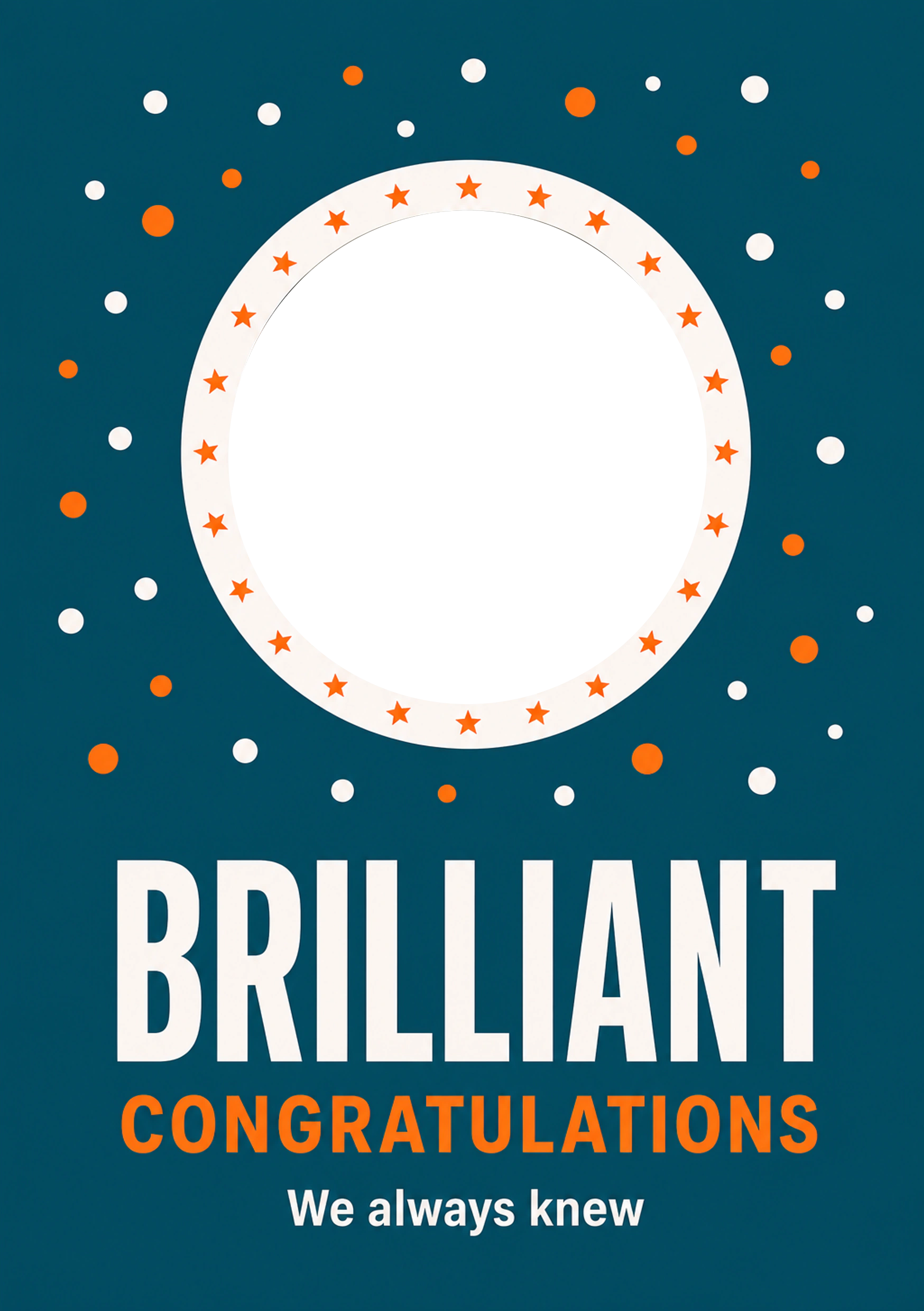 Congratulations - Personalised Card — with punch holes