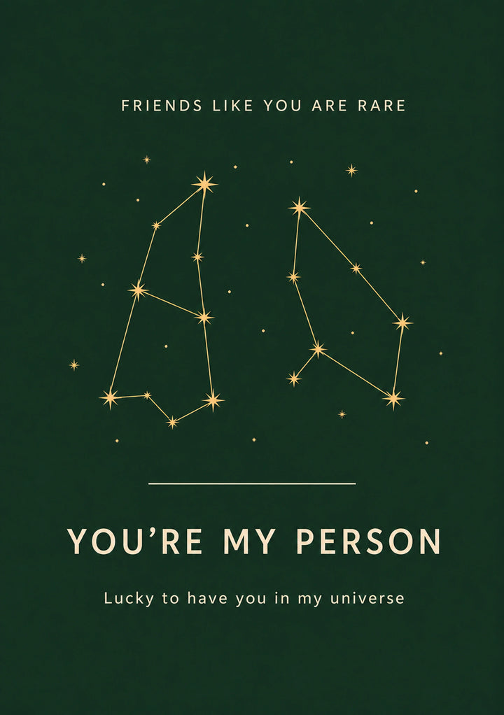 Friendship - Personalised Card — with punch holes